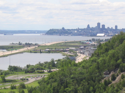 A view back to Quebec City