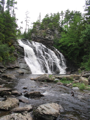 Below the falls