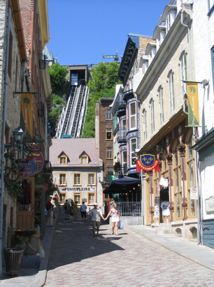 The Funicular ... just a sloped elevator outside!