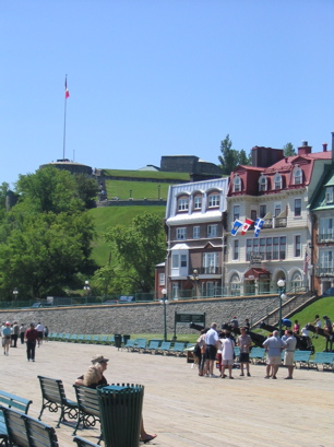 Dufferin Terrace boardwalk, with the Citadel in the background