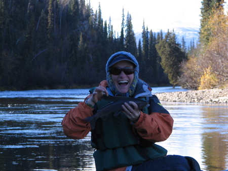Sarah's first ever grayling Sarah's first ever grayling