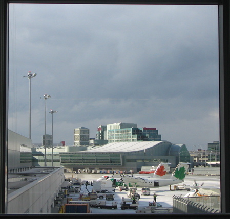 Window to terminal 2 or 3 at the Toronto Pearson International Airport Window to terminal 2 or 3 at the Toronto Pearson International Airport