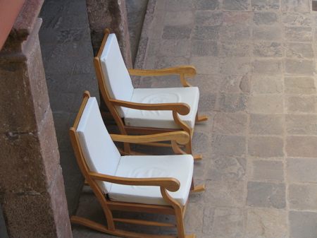 Pair of welcoming chairs at Marani Pair of welcoming chairs at Marani